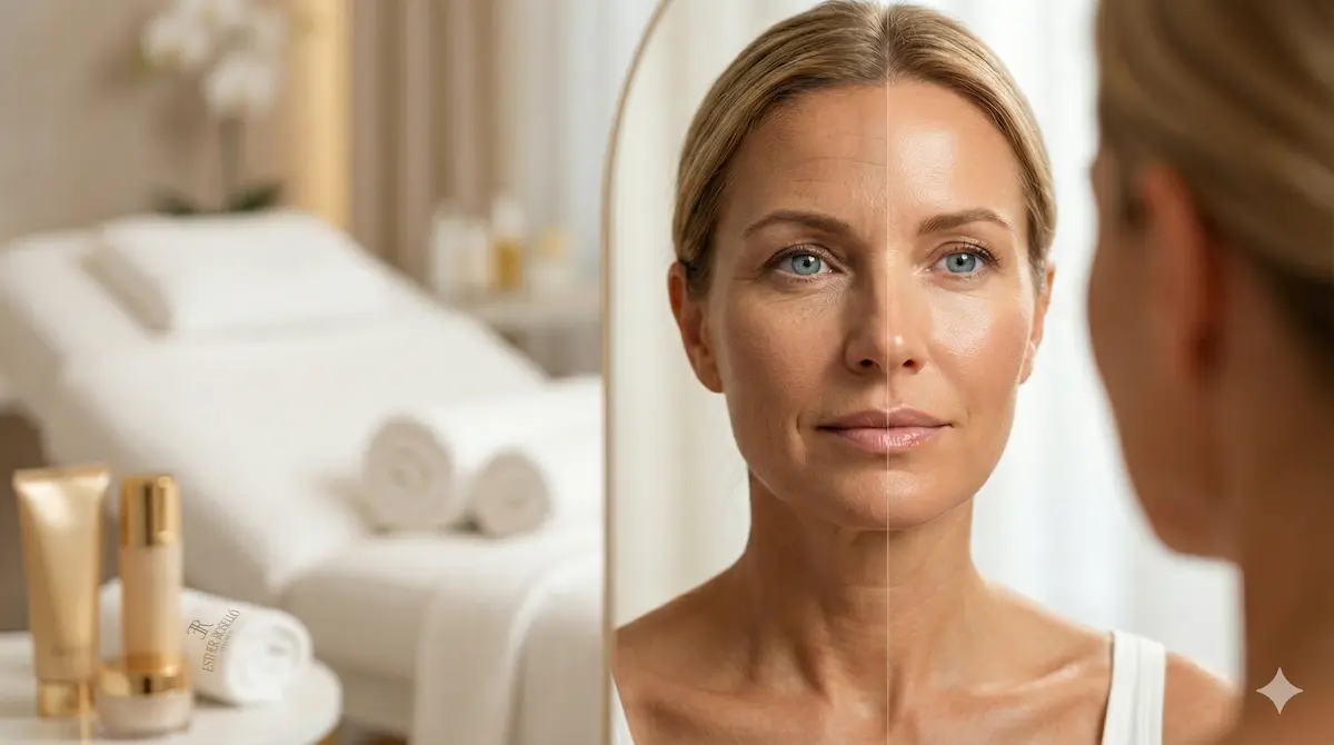 tratamiento visible age reverse antiedad en Esther Roselló