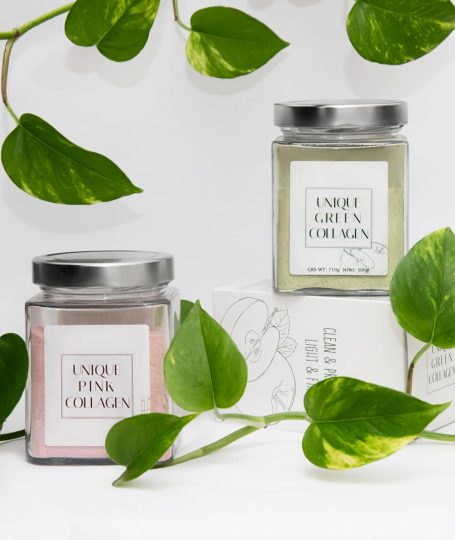 Unique green & pink collagen